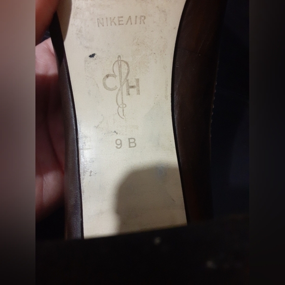 Cole Hann Nike  Womens Leather Upper Highheel Block Pump Brown Tan Size 9B - Picture 12 of 13